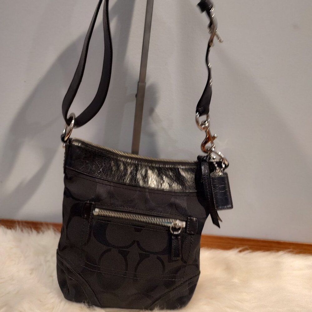 Coach Black Signature Shoulder/Crossbody Bag
